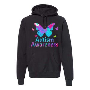 Autism Awareness Butterflies  Premium Hoodie