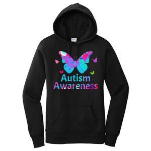 Autism Awareness Butterflies  Women's Pullover Hoodie