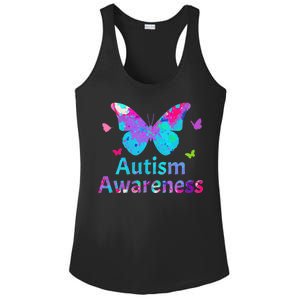 Autism Awareness Butterflies  Ladies PosiCharge Competitor Racerback Tank