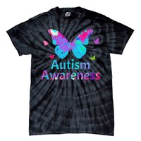 Autism Awareness Butterflies  Tie-Dye T-Shirt