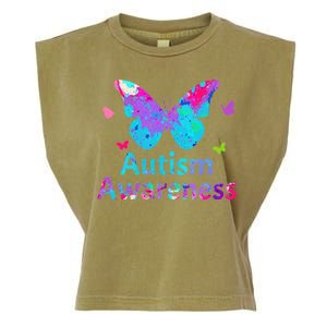 Autism Awareness Butterflies  Garment-Dyed Women's Muscle Tee