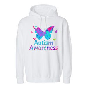 Autism Awareness Butterflies  Garment-Dyed Fleece Hoodie