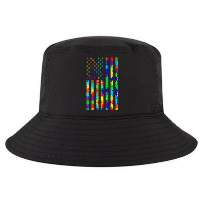 Autism Awareness Colorful Puzzle Flag Cool Comfort Performance Bucket Hat