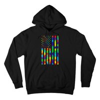 Autism Awareness Colorful Puzzle Flag Hoodie