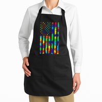 Autism Awareness Colorful Puzzle Flag Apron