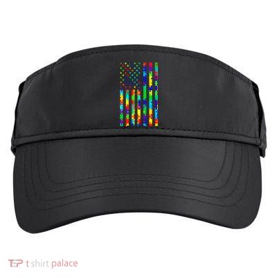 Autism Awareness Colorful Puzzle Flag Adult Drive Performance Visor