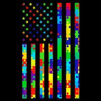 Autism Awareness Colorful Puzzle Flag Polo
