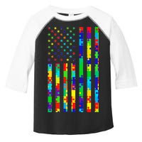 Autism Awareness Colorful Puzzle Flag Toddler Fine Jersey T-Shirt