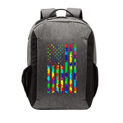 Autism Awareness Colorful Puzzle Flag Vector Backpack