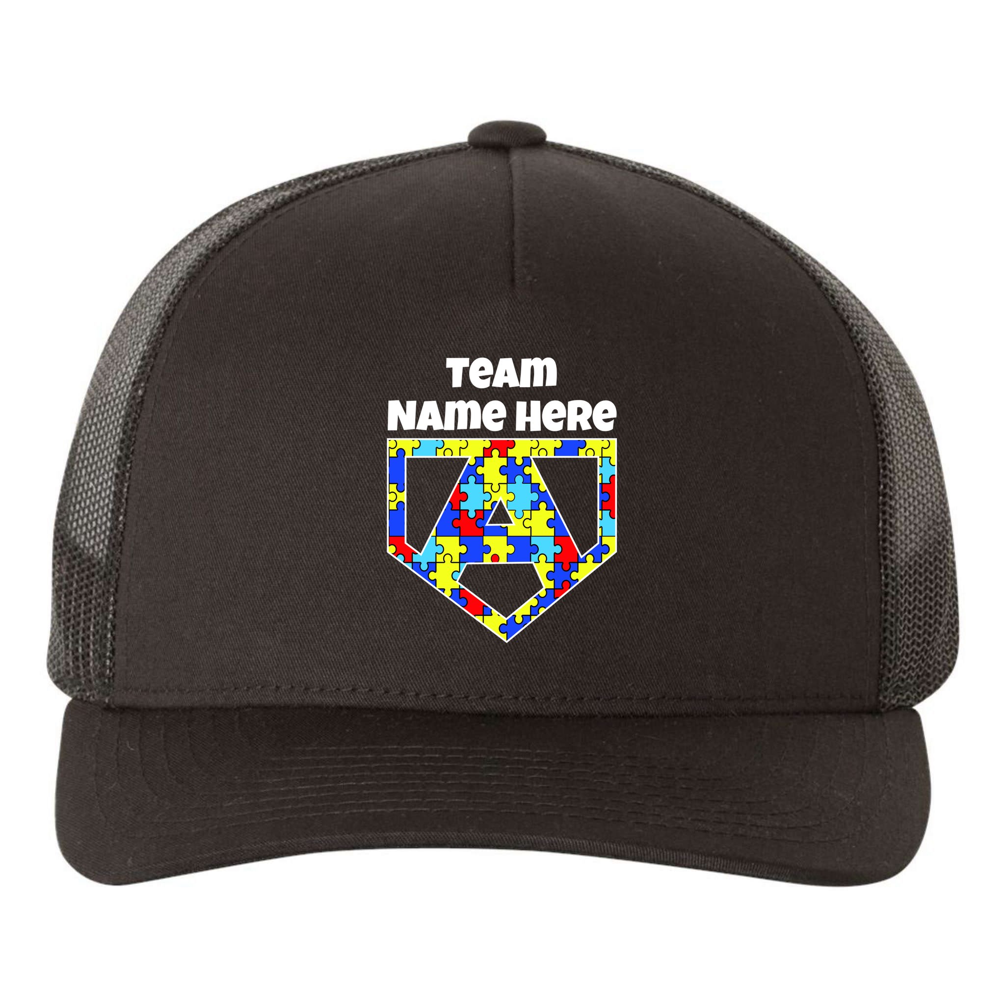Autism Awareness Custom Personalize Superhero Yupoong Adult 5-Panel Trucker Hat