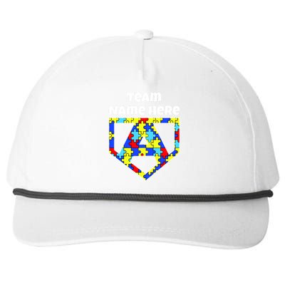 Autism Awareness Custom Personalize Superhero Snapback Five-Panel Rope Hat