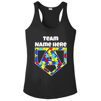 Autism Awareness Custom Personalize Superhero Ladies PosiCharge Competitor Racerback Tank