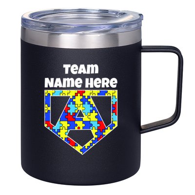 Autism Awareness Custom Personalize Superhero 12oz Stainless Steel Coffee Mug