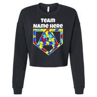Autism Awareness Custom Personalize Superhero Cropped Pullover Crew