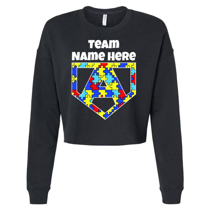 Autism Awareness Custom Personalize Superhero Cropped Pullover Crew