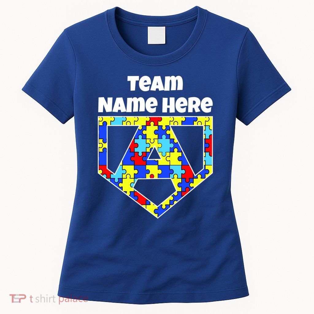 Autism Awareness Custom Personalize Superhero Womens T-Shirt