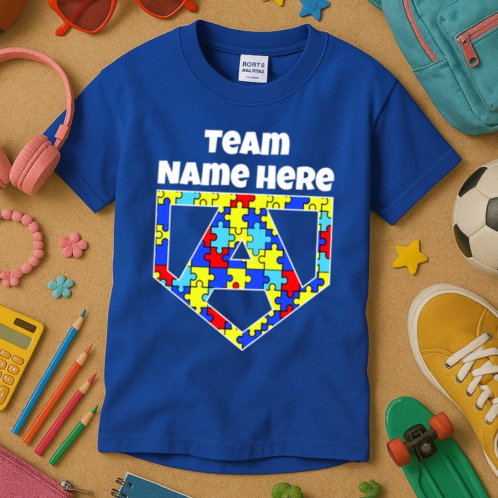 Autism Awareness Custom Personalize Superhero Kids T-Shirt
