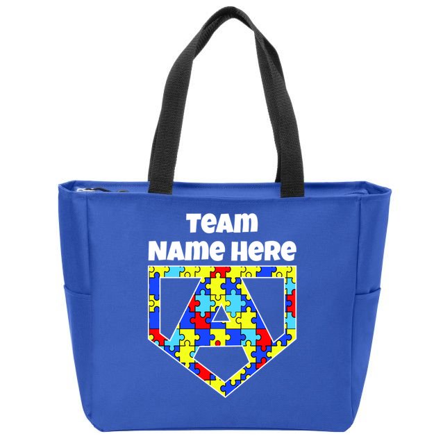 Autism Awareness Custom Personalize Superhero Zip Tote Bag