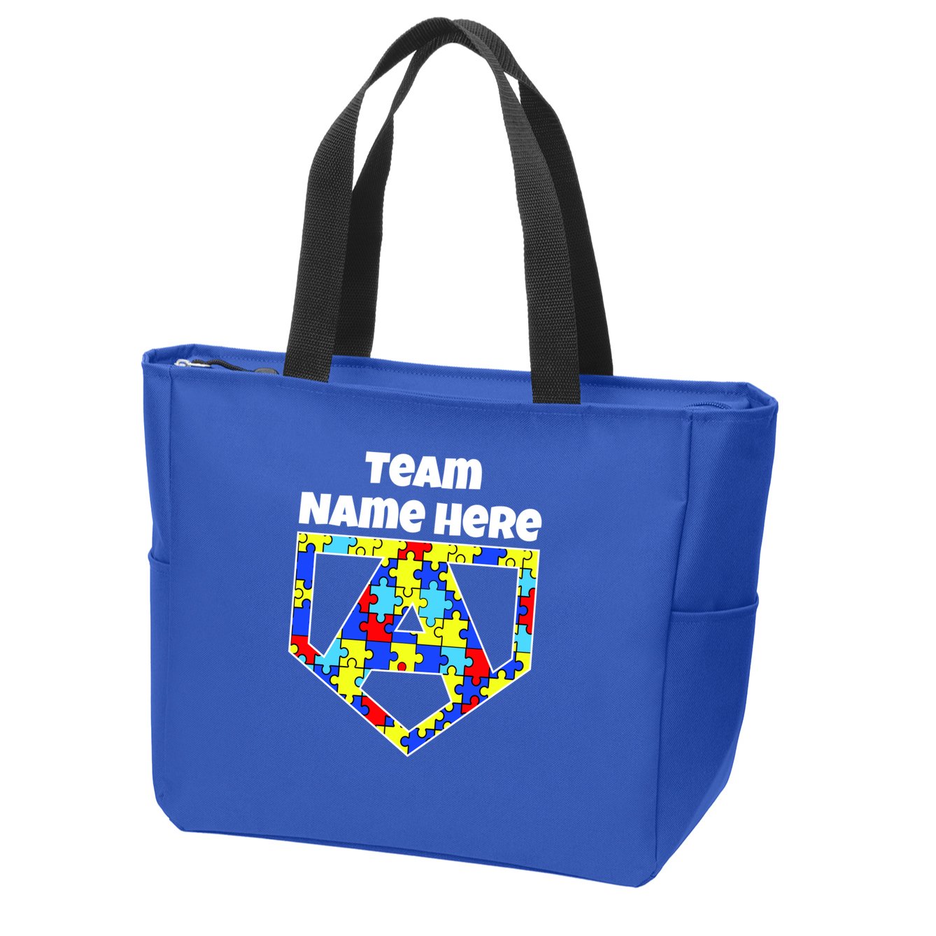 Autism Awareness Custom Personalize Superhero Zip Tote Bag