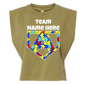 Autism Awareness Custom Personalize Superhero Garment-Dyed Women's Muscle Tee