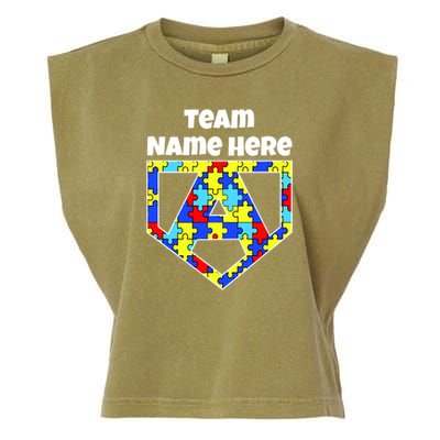 Autism Awareness Custom Personalize Superhero Garment-Dyed Women's Muscle Tee