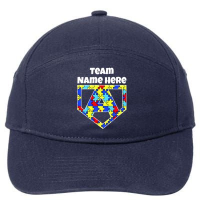 Autism Awareness Custom Personalize Superhero 7-Panel Snapback Hat