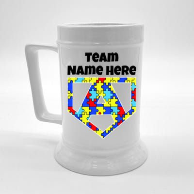 Autism Awareness Custom Personalize Superhero Beer Stein