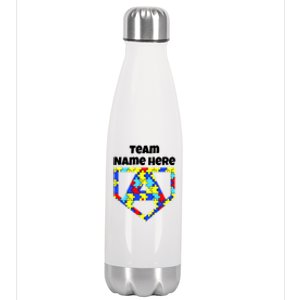 Autism Awareness Custom Personalize Superhero Stainless Steel Insulated Water Bottle