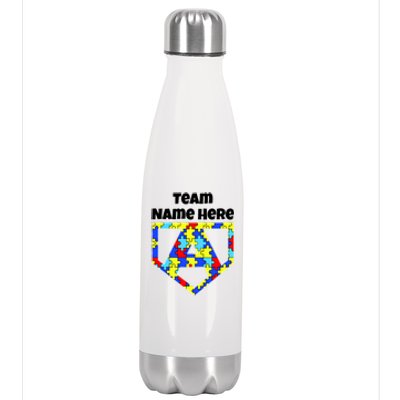 Autism Awareness Custom Personalize Superhero Stainless Steel Insulated Water Bottle