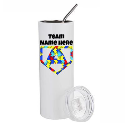 Autism Awareness Custom Personalize Superhero Stainless Steel Tumbler