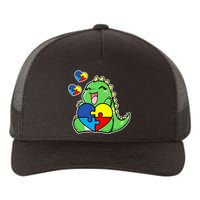 Autism Awareness Cute Dinosaur Puzzle Piece Yupoong Adult 5-Panel Trucker Hat