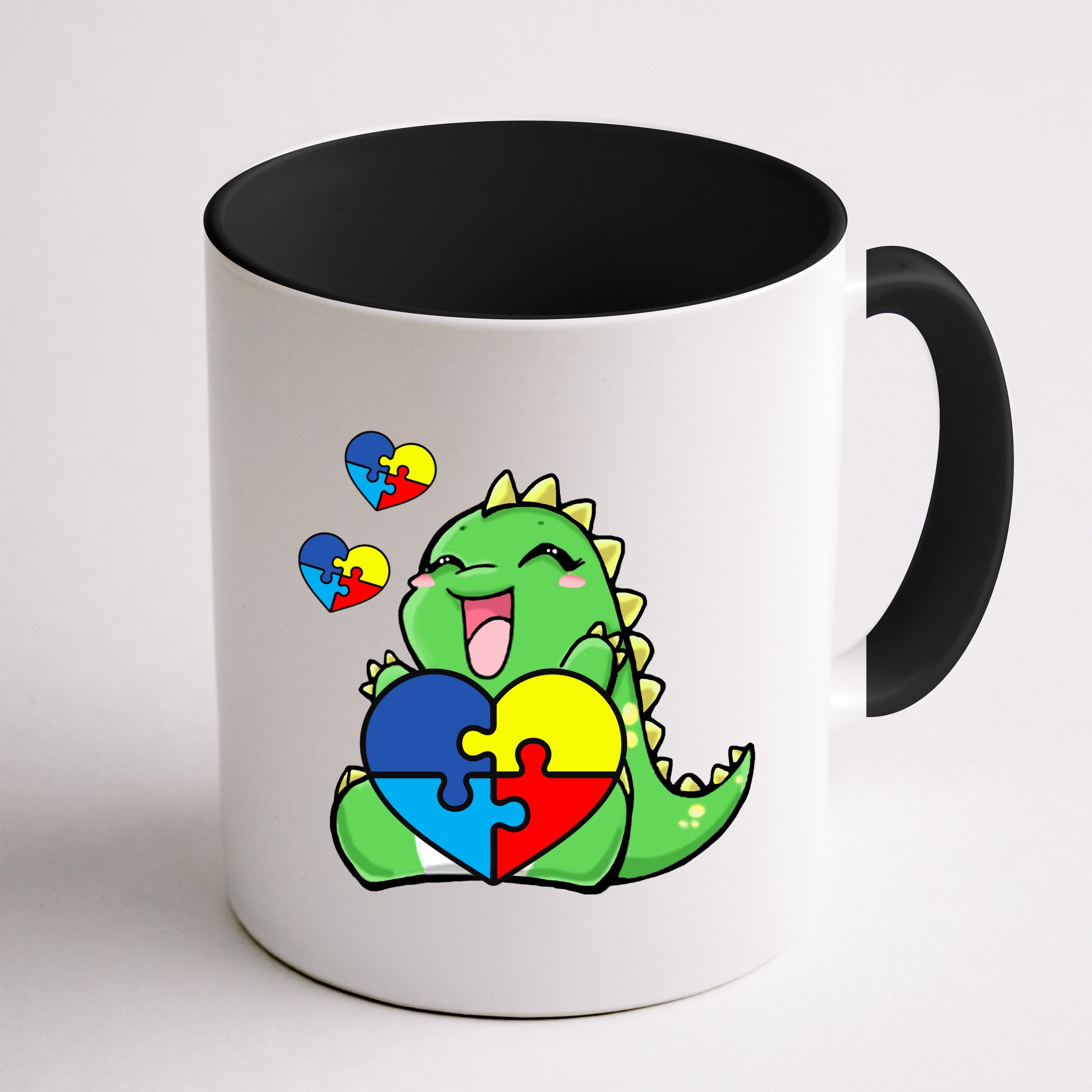 Autism Awareness Cute Dinosaur Puzzle Piece Mug