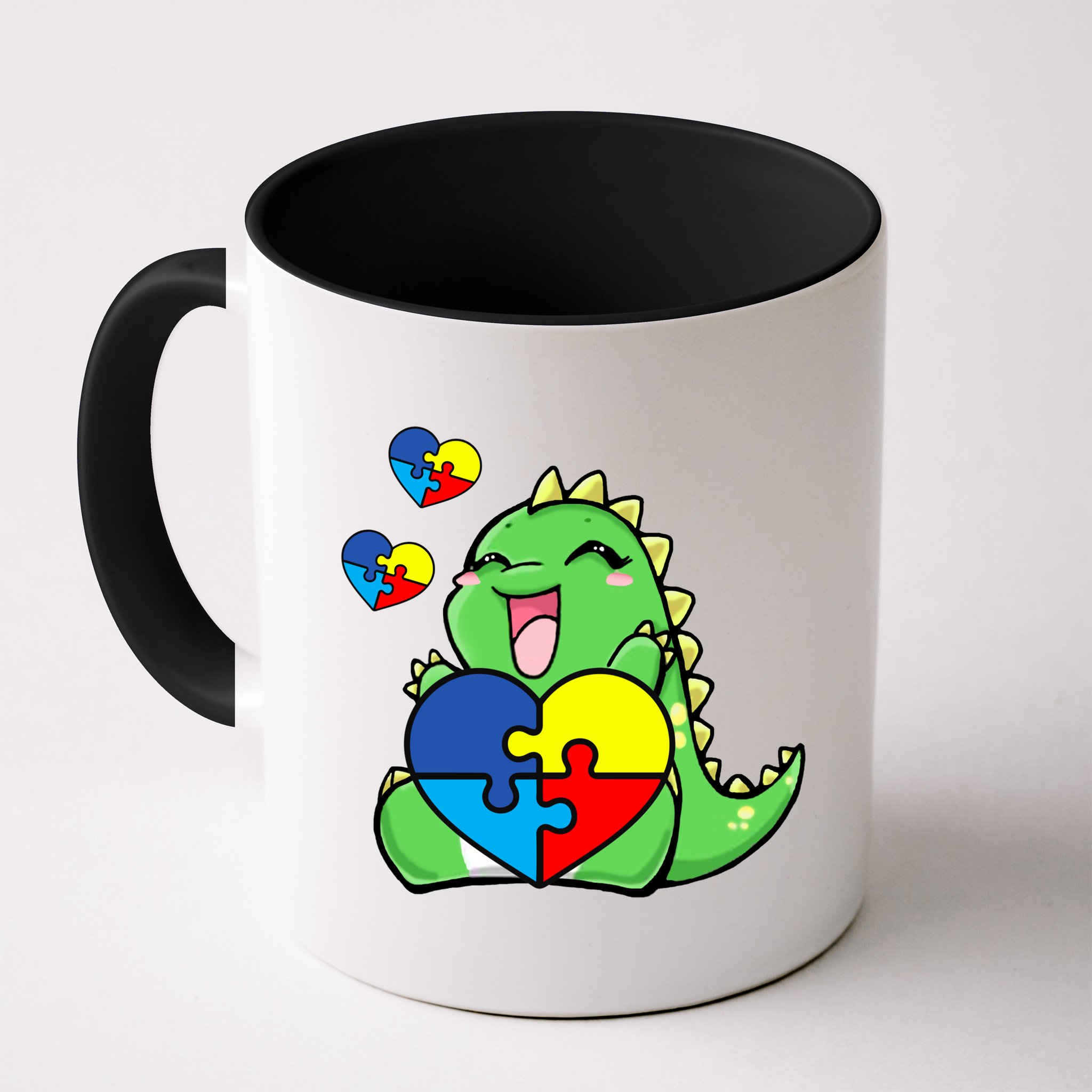 Autism Awareness Cute Dinosaur Puzzle Piece Mug