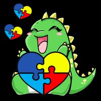 Autism Awareness Cute Dinosaur Puzzle Piece Mug