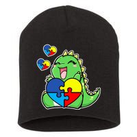 Autism Awareness Cute Dinosaur Puzzle Piece Short Acrylic Beanie