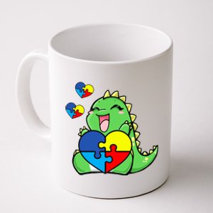 Autism Awareness Cute Dinosaur Puzzle Piece Coffee Mug