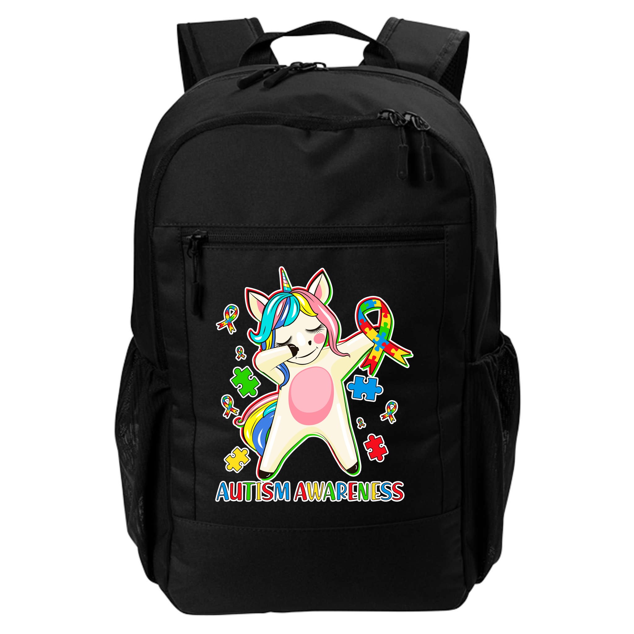 Autism Awareness Dabbing Unicorn Backpack