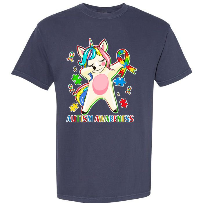 Autism Awareness Dabbing Unicorn Garment-Dyed Heavyweight T-Shirt