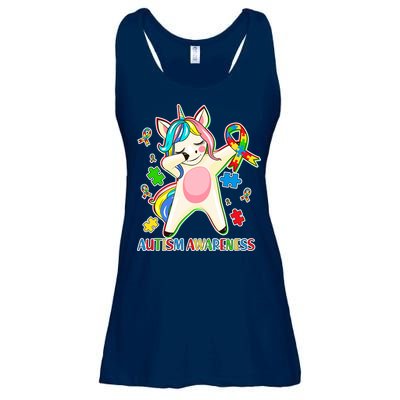 Autism Awareness Dabbing Unicorn Ladies Essential Flowy Tank