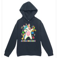 Autism Awareness Dabbing Unicorn Urban Pullover Hoodie