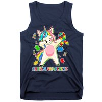 Autism Awareness Dabbing Unicorn Tank Top