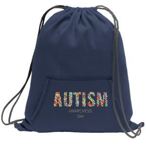 Autism Awareness Day Sweatshirt Cinch Pack Bag