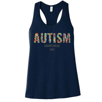 Autism Awareness Day Women's Racerback Tank