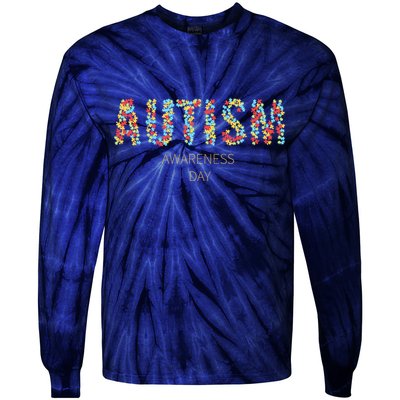 Autism Awareness Day Tie-Dye Long Sleeve Shirt