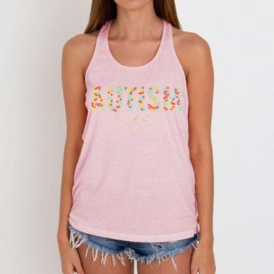 Autism Awareness Day Women's Knotted Racerback Tank