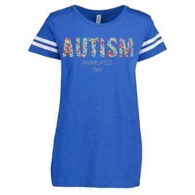 Autism Awareness Day Enza Ladies Jersey Football T-Shirt