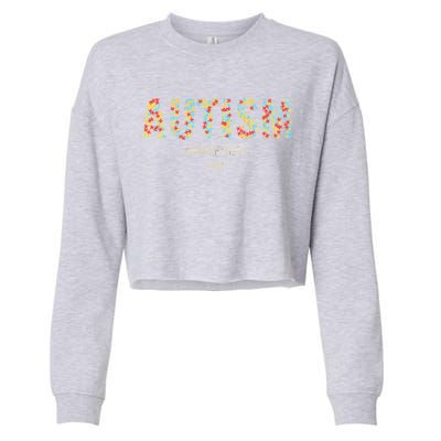 Autism Awareness Day Cropped Pullover Crew