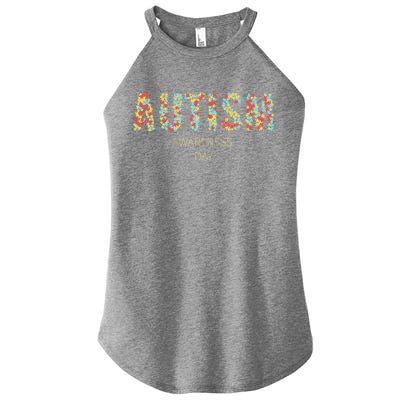 Autism Awareness Day Women's Perfect Tri Rocker Tank