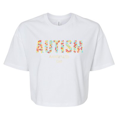 Autism Awareness Day Bella+Canvas Jersey Crop Tee