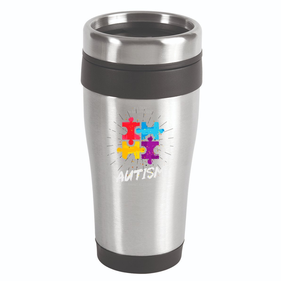 Autism Awareness Day Be Different 16oz Travel Tumbler